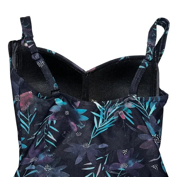 NIP TUCK SWIM Joanne Black Tropical Print One-Piece Multi-Fit Cup Swimsu… - Picture 8 of 8